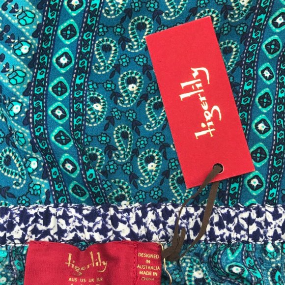 TIGERLILY Byala Turquoise Cross Back Romper Onesie Playsuit NWT - Picture 4 of 5